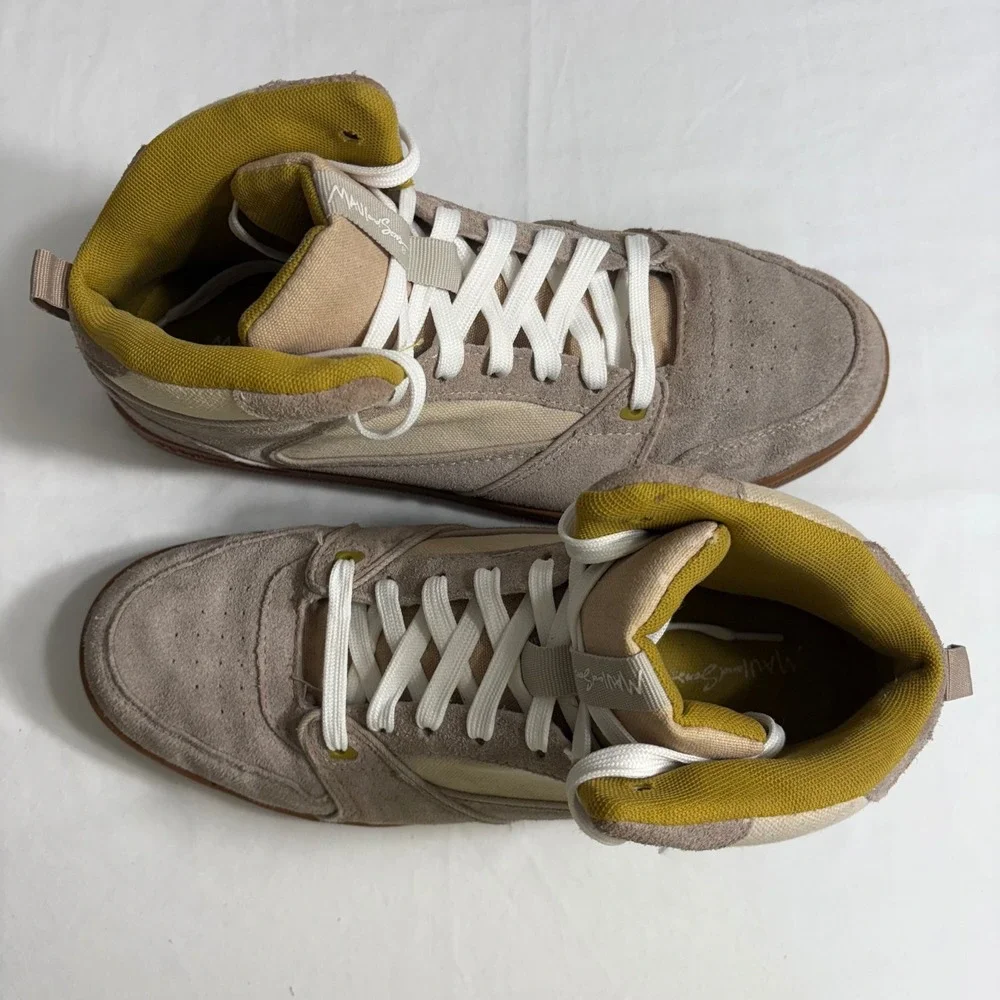 Maui and Sons Beige Suede Leather High Top Sneakers Skate‎ Shoes Mens 9